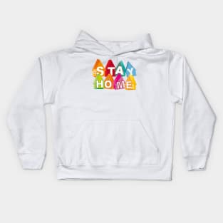  Stay home typography Kids Hoodie